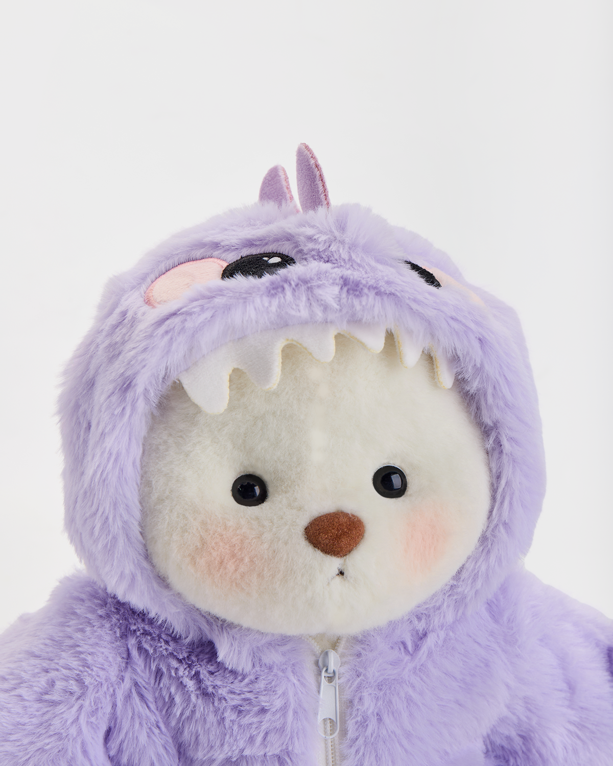 Getahug Furry Purple Dino Bear | Handmade Jointed Teddy Bear Gift