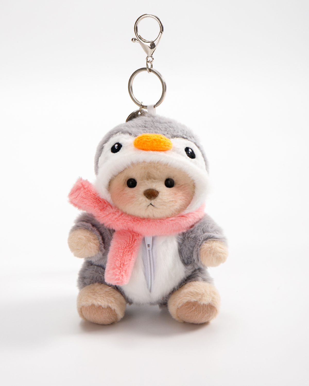 Getahug Grey Penguin Mini Bear | 5.9 Inches Plush Bag Charm Stuffed Animal Keychains Gift