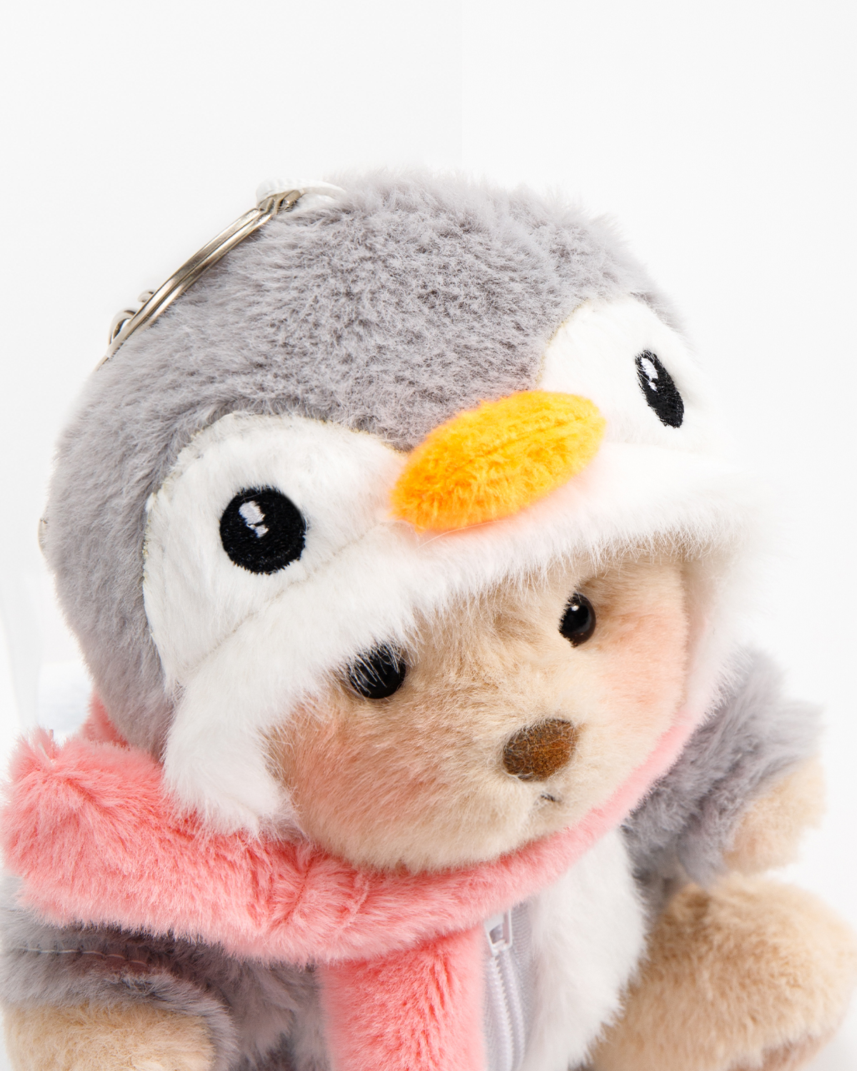 Getahug Grey Penguin Mini Bear | 5.9 Inches Plush Bag Charm Stuffed Animal Keychains Gift