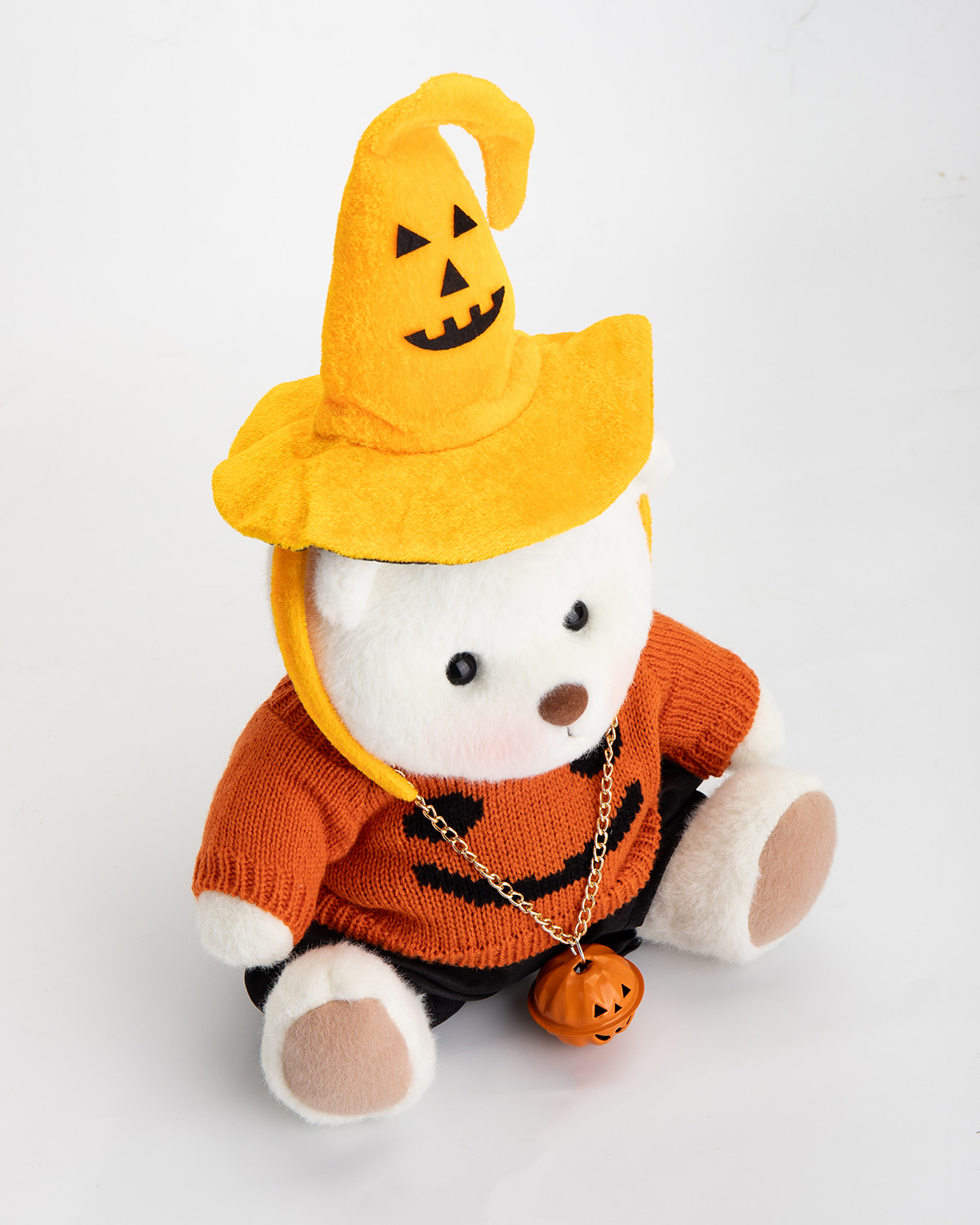 Getahug Halloween Pumpkin Hat Bear | Handmade Jointed Teddy Bear Gift