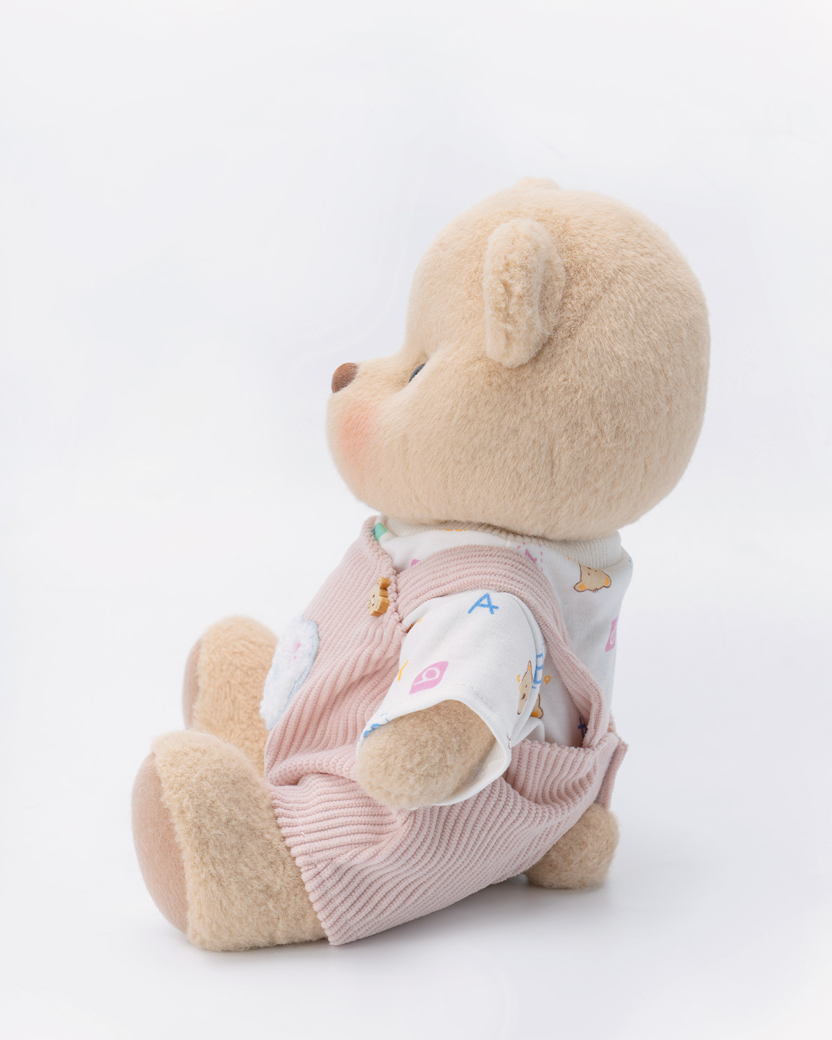 Getahug Letter Top Pink Overalls Bear | Handmade Jointed Teddy Bear Gift