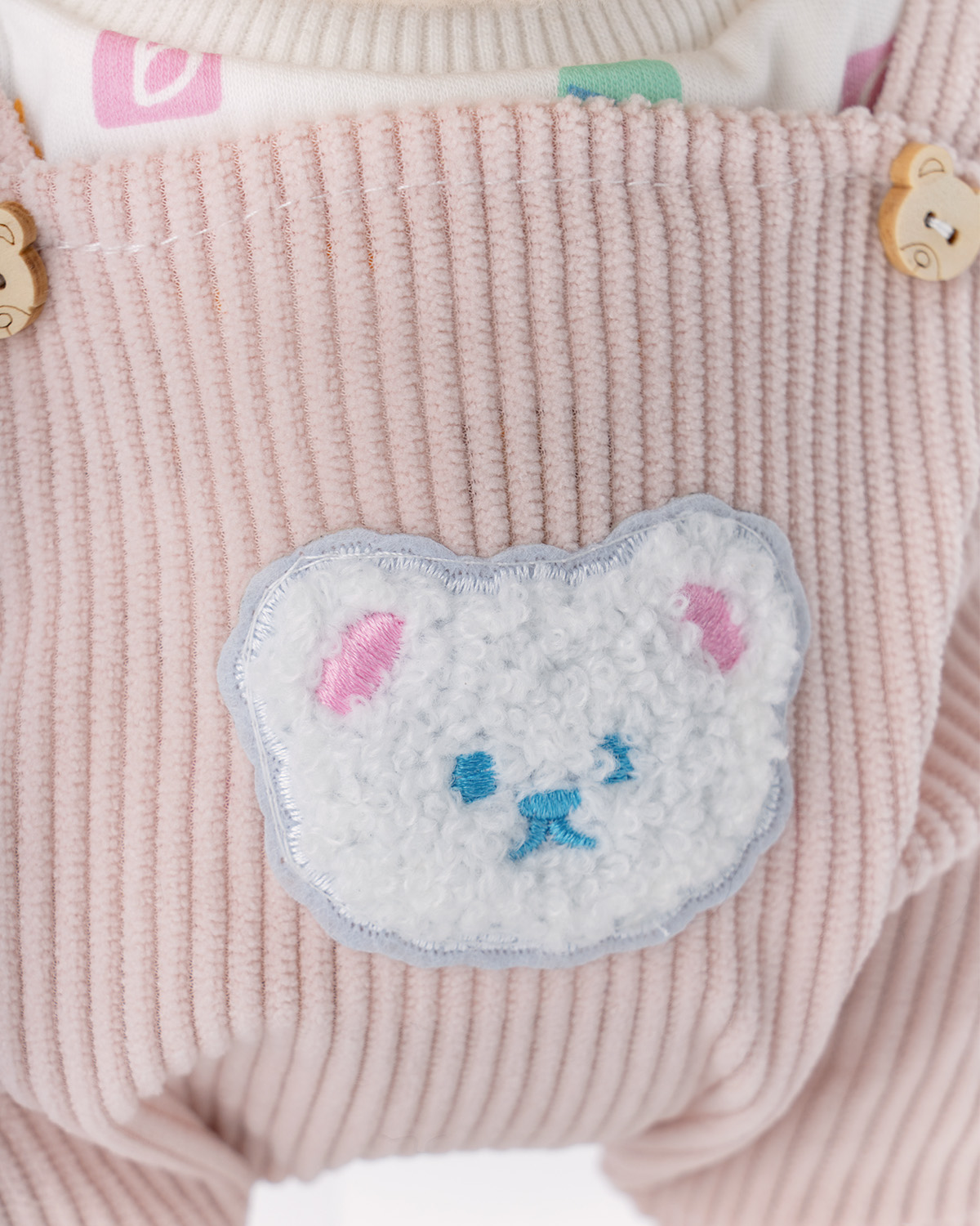 Getahug Letter Top Pink Overalls Bear | Handmade Jointed Teddy Bear Gift