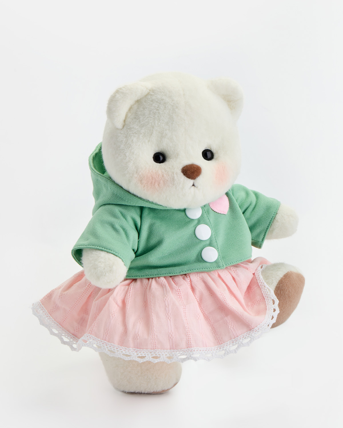 Getahug Love Green Hoodie Bear | Handmade Jointed Teddy Bear Gift