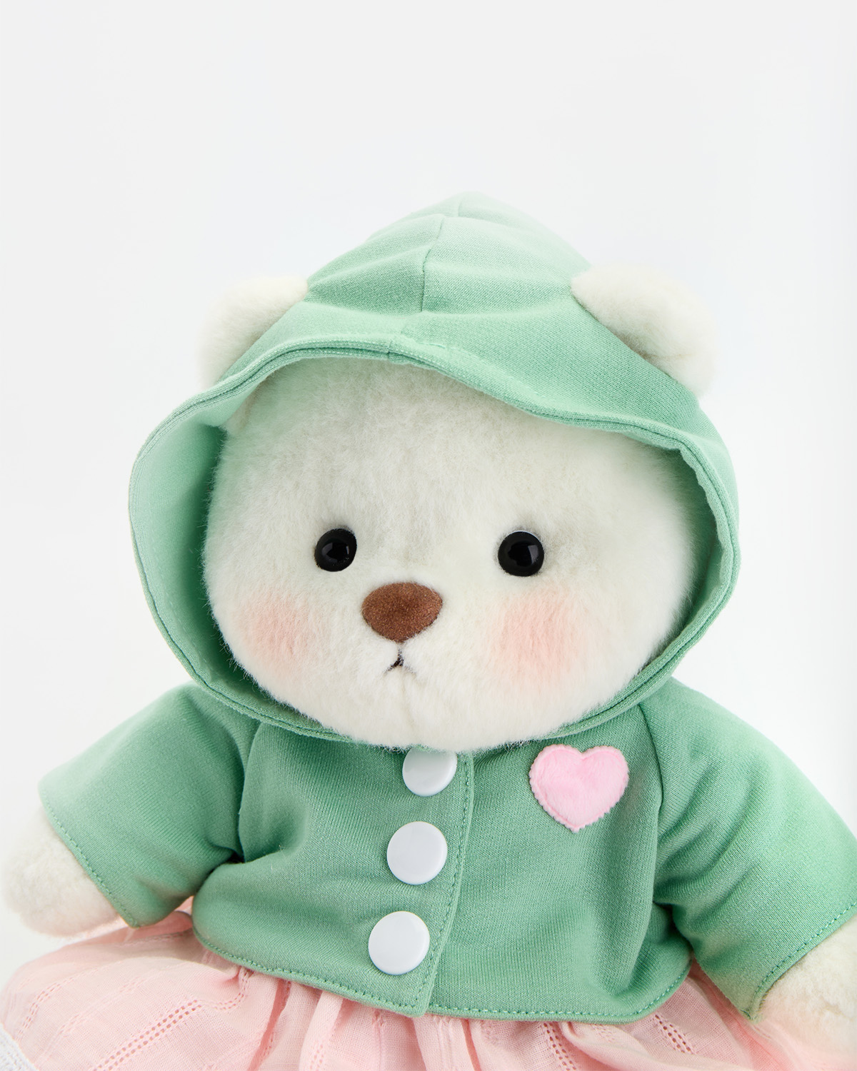 Getahug Love Green Hoodie Bear | Handmade Jointed Teddy Bear Gift