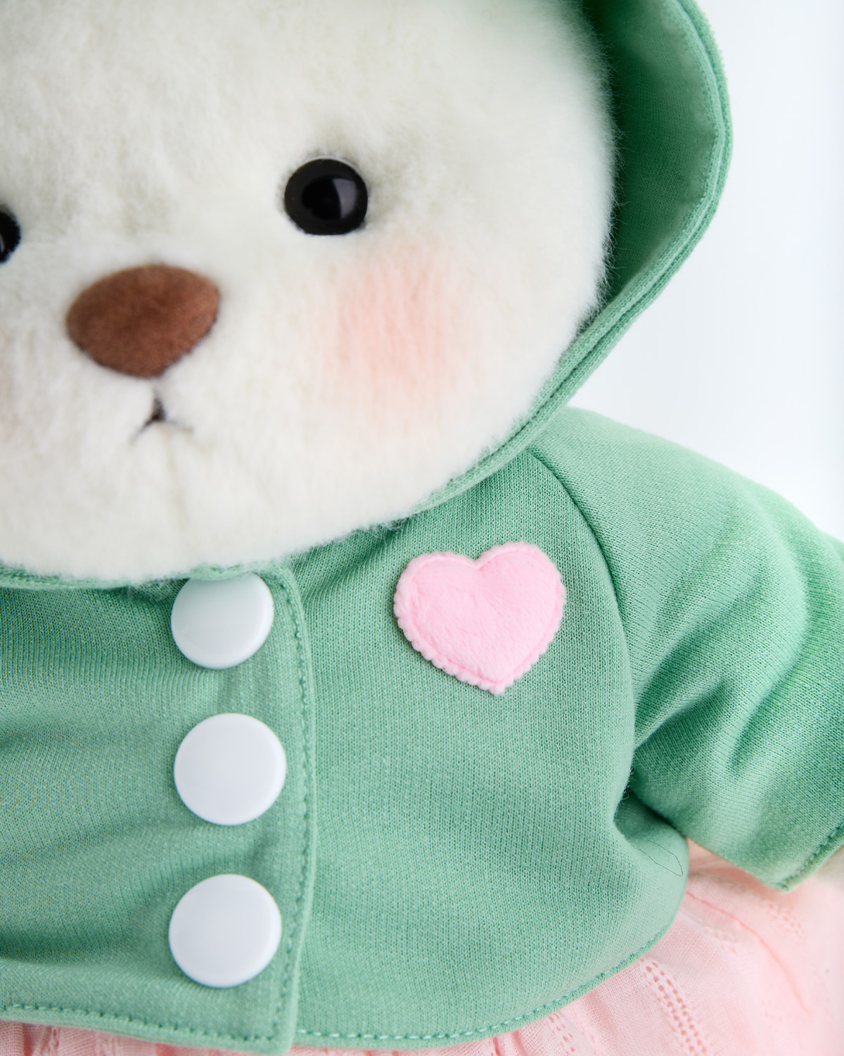 Getahug Love Green Hoodie Bear | Handmade Jointed Teddy Bear Gift