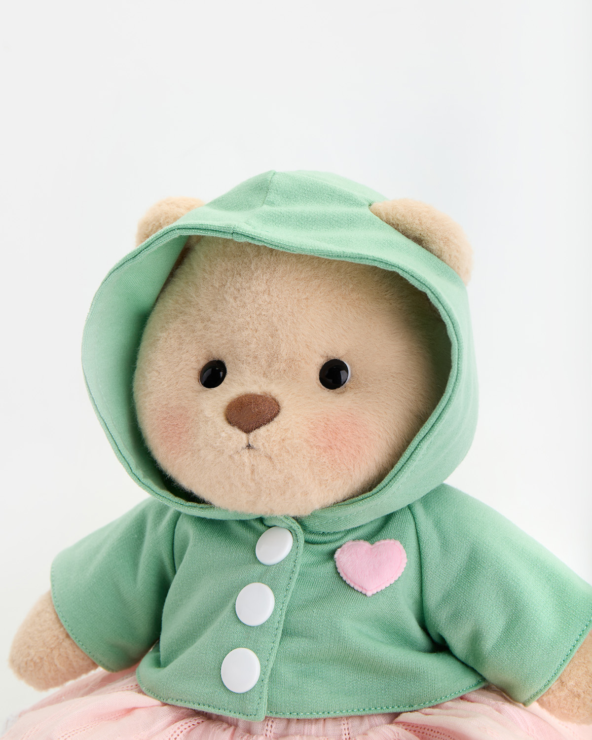 Getahug Love Green Hoodie Bear | Handmade Jointed Teddy Bear Gift