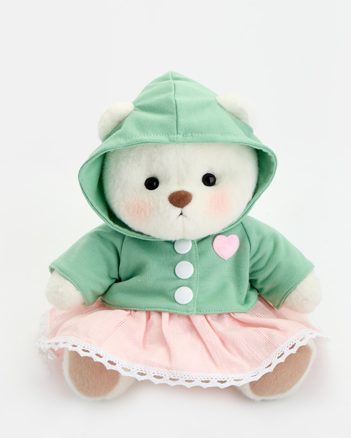 Getahug Love Green Hoodie Bear | Handmade Jointed Teddy Bear Gift