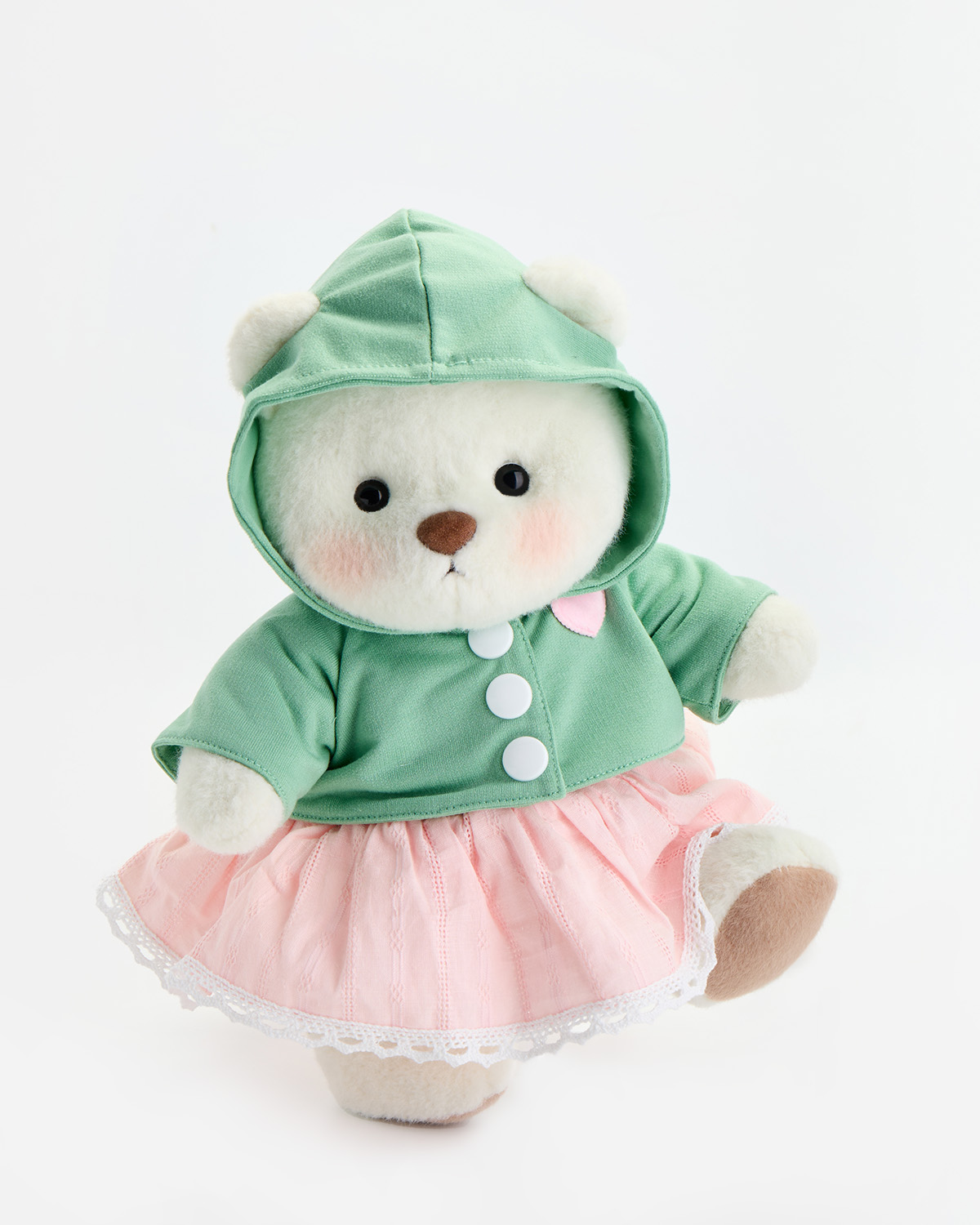 Getahug Love Green Hoodie Bear | Handmade Jointed Teddy Bear Gift