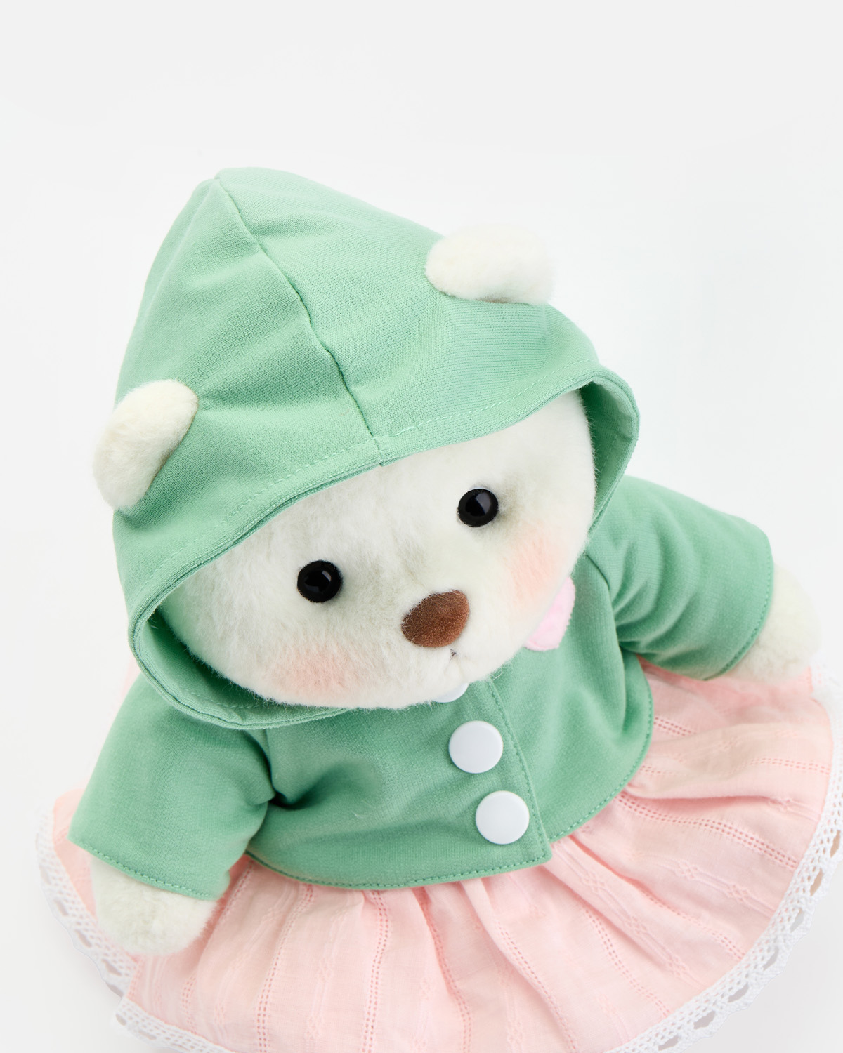 Getahug Love Green Hoodie Bear | Handmade Jointed Teddy Bear Gift
