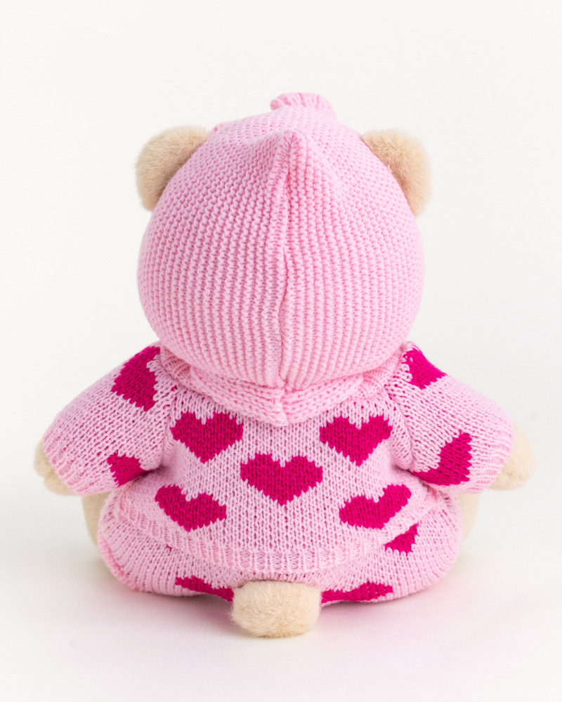 Getahug Love Heart Sweater White Teddy Bear | Handmade