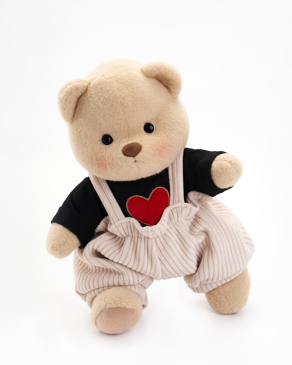 Getahug Love Khaki Overalls Bear | Handmade Jointed Teddy Bear Gift
