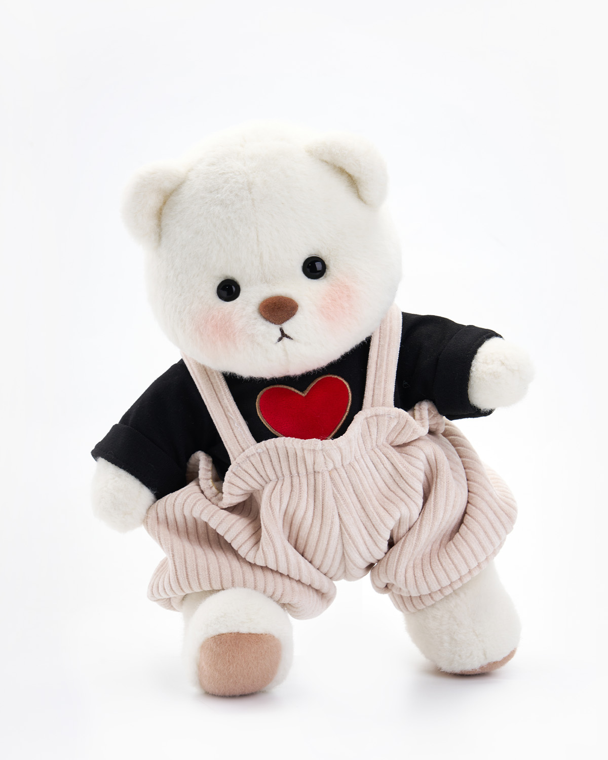 Getahug Love Khaki Overalls Bear | Handmade Jointed Teddy Bear Gift