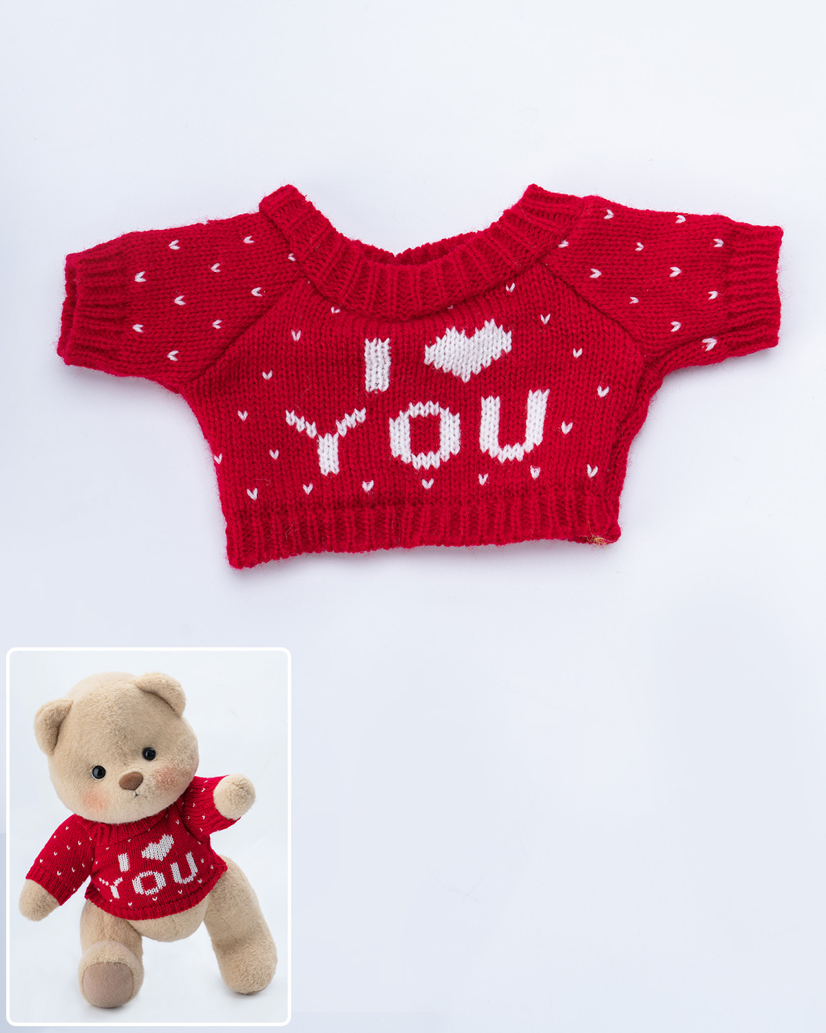 Love Red Sweater Set(Outfit Only) | Teddy Bear Clothes
