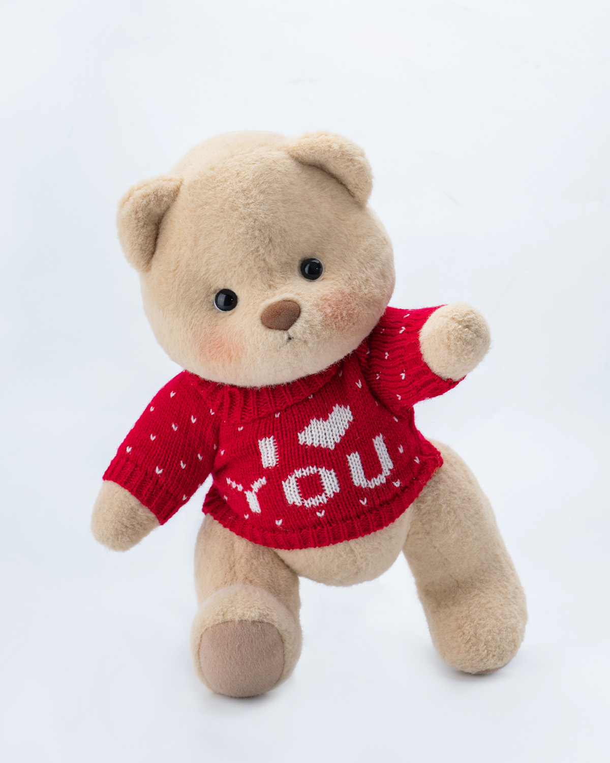 Getahug Love Red Sweater Bear | Handmade Jointed Teddy Bear Gift