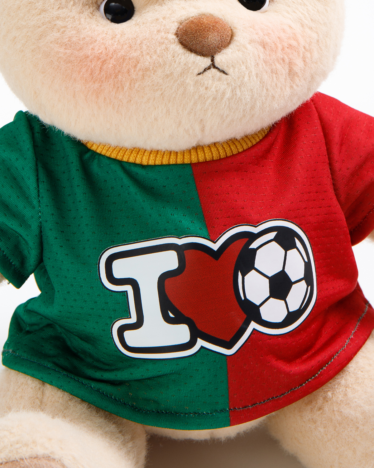 Getahug Love Soccer Teddy Bear | Handmade Jointed Stuffed Animal Gift for Football Fans