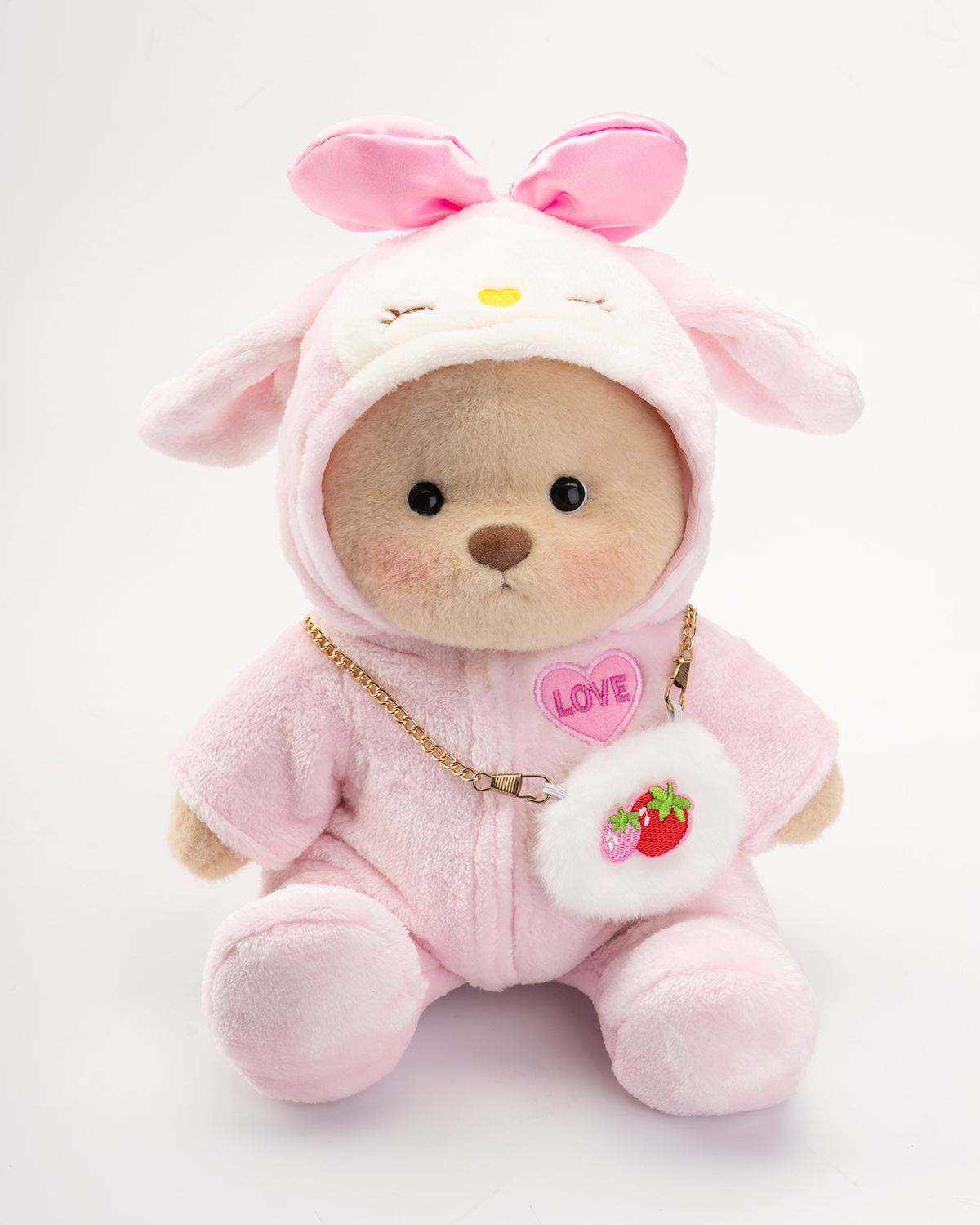 Getahug Love Strawberry Bear | Handmade Jointed Teddy Bear Gift