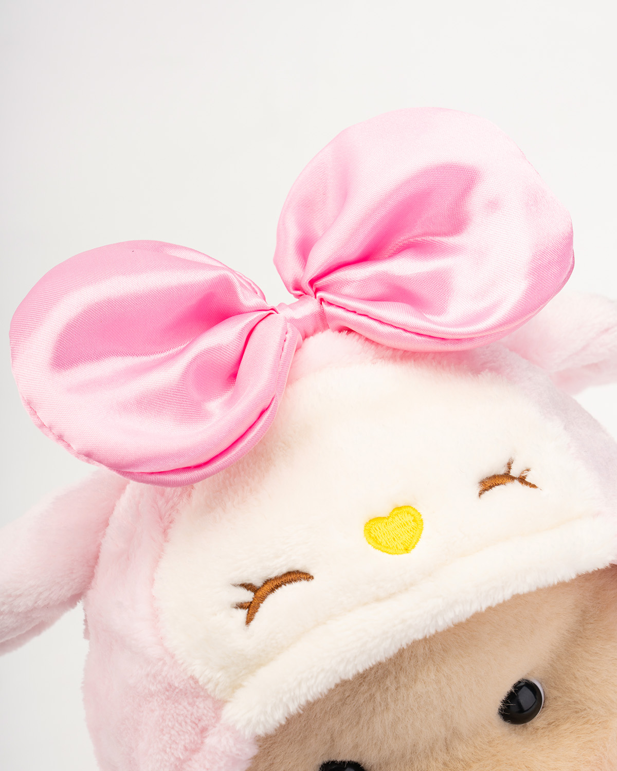 Getahug Love Strawberry White Teddy Bear | Handmade Jointed Toy Gift