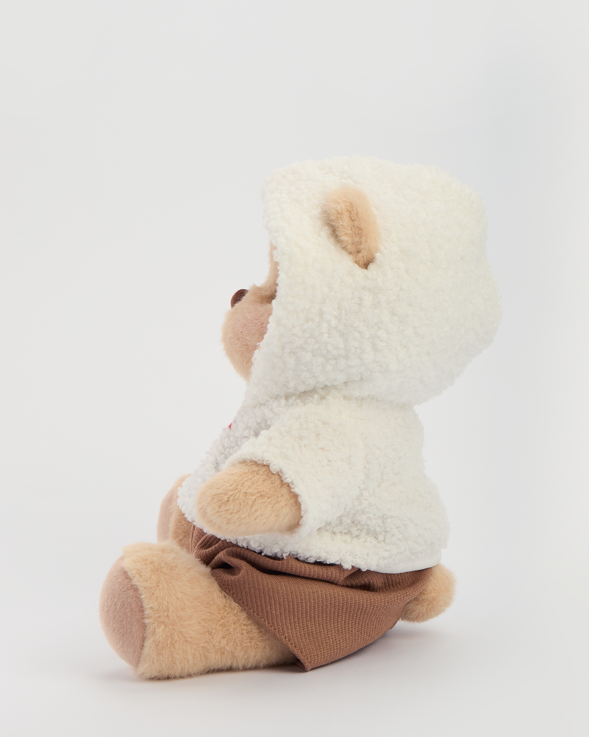 Getahug Love White Polar Fleece Bear | Mother's Day Handmade Jointed Teddy Bear Gift