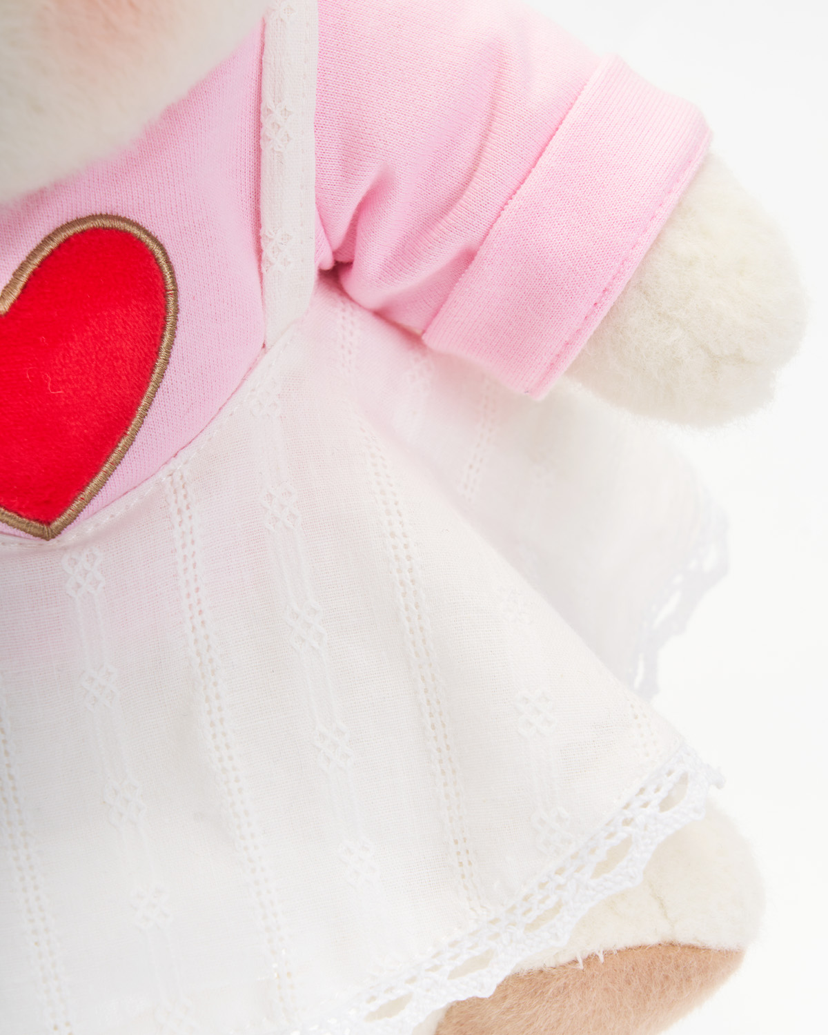 Getahug Love White Skirt Bear | Handmade Jointed Teddy Bear Gift