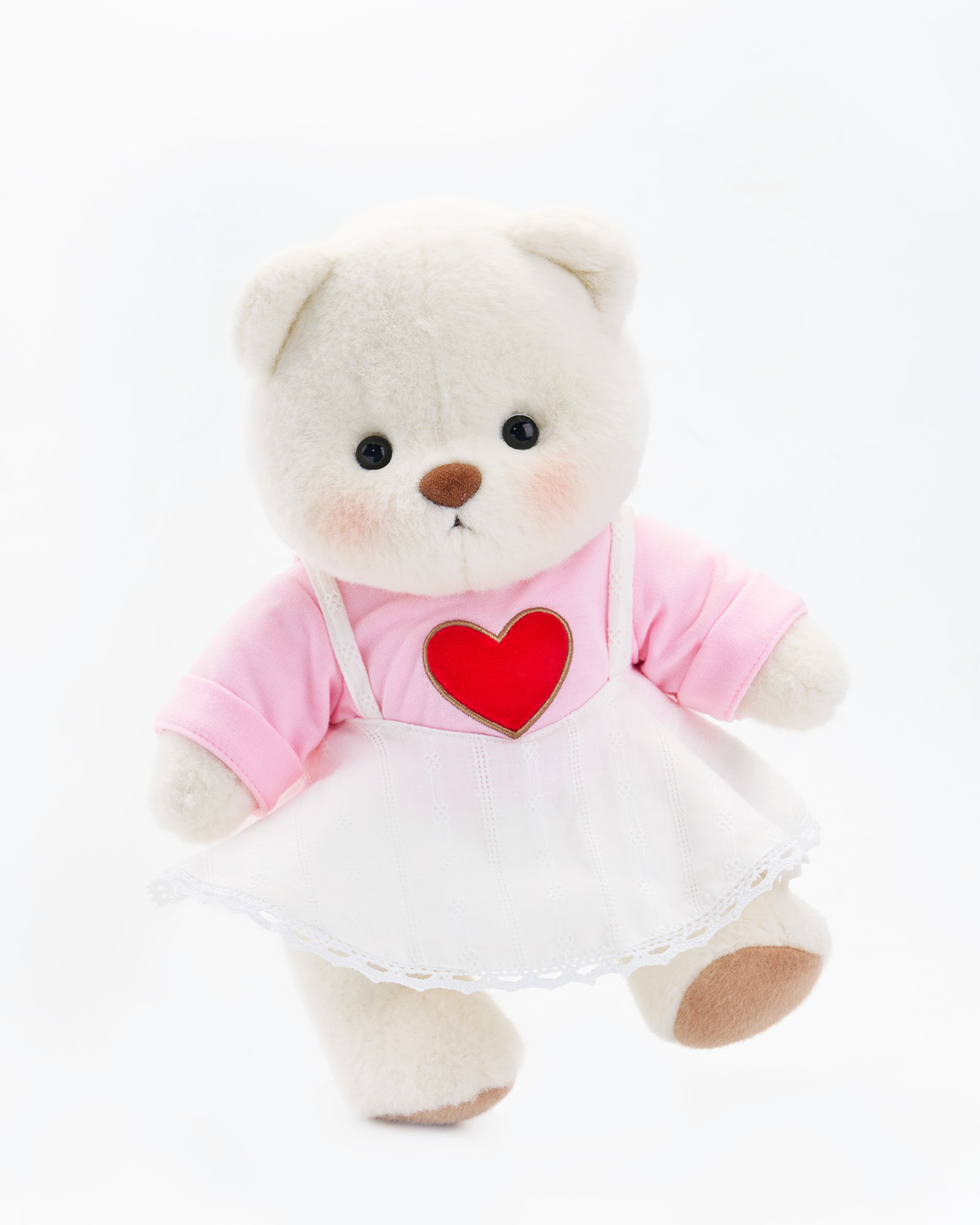Getahug Love White Skirt Bear | Handmade Jointed Teddy Bear Gift