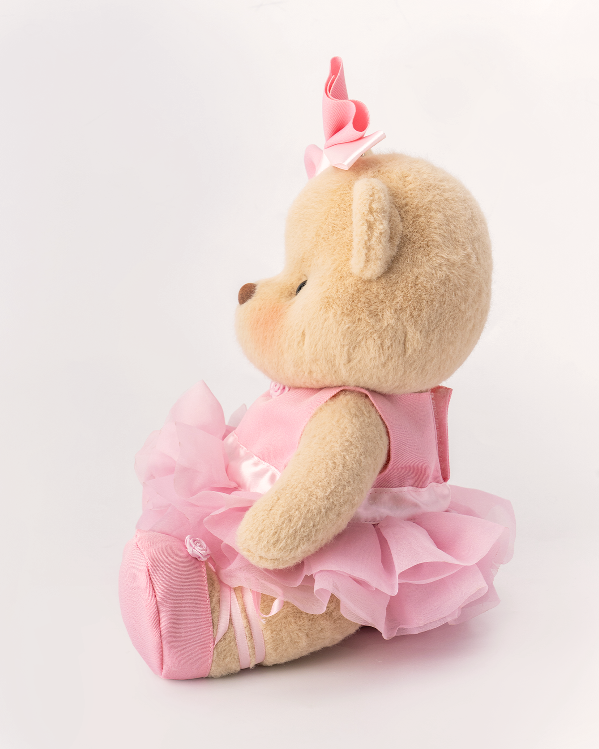 Getahug Pink Ballet Dress White Teddy Bear | Handmade Stuffed Animal Gift