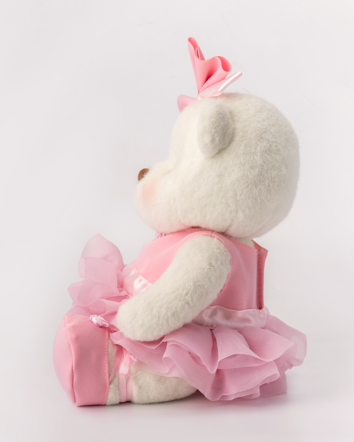 Getahug Pink Ballet Dress White Teddy Bear | Handmade Stuffed Animal Gift