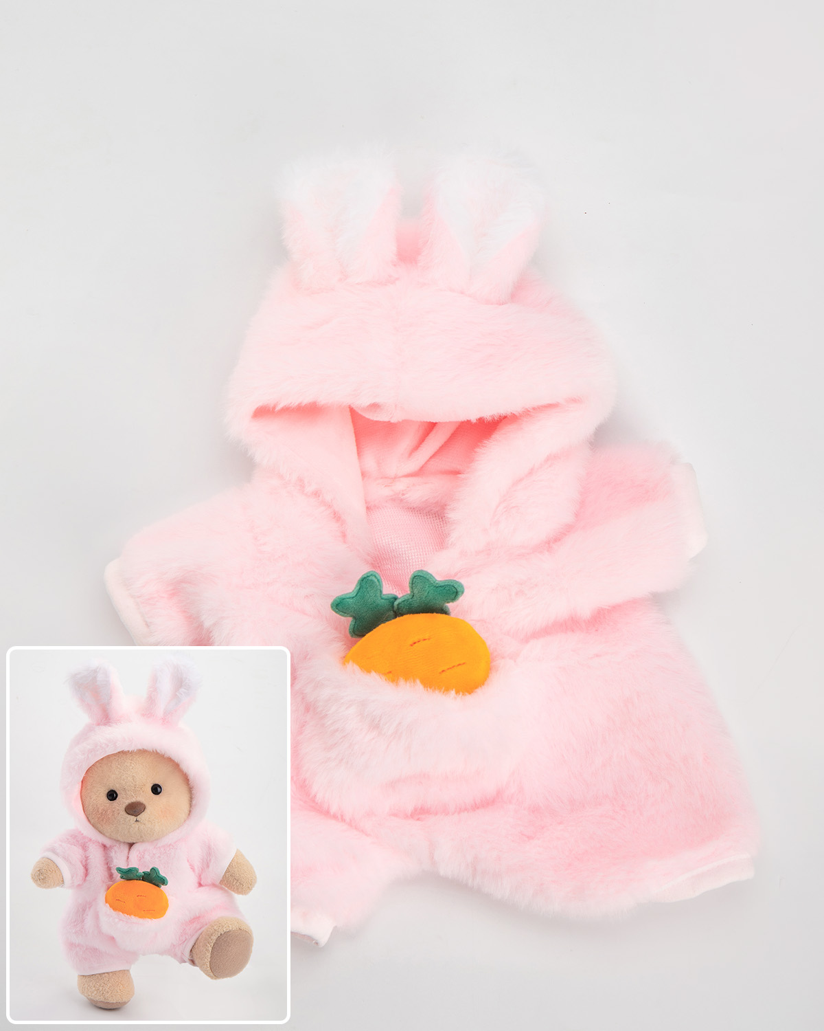 Easter Pink Bunny Carrot Onesie(Outfit Only) | Teddy Bear Clothes