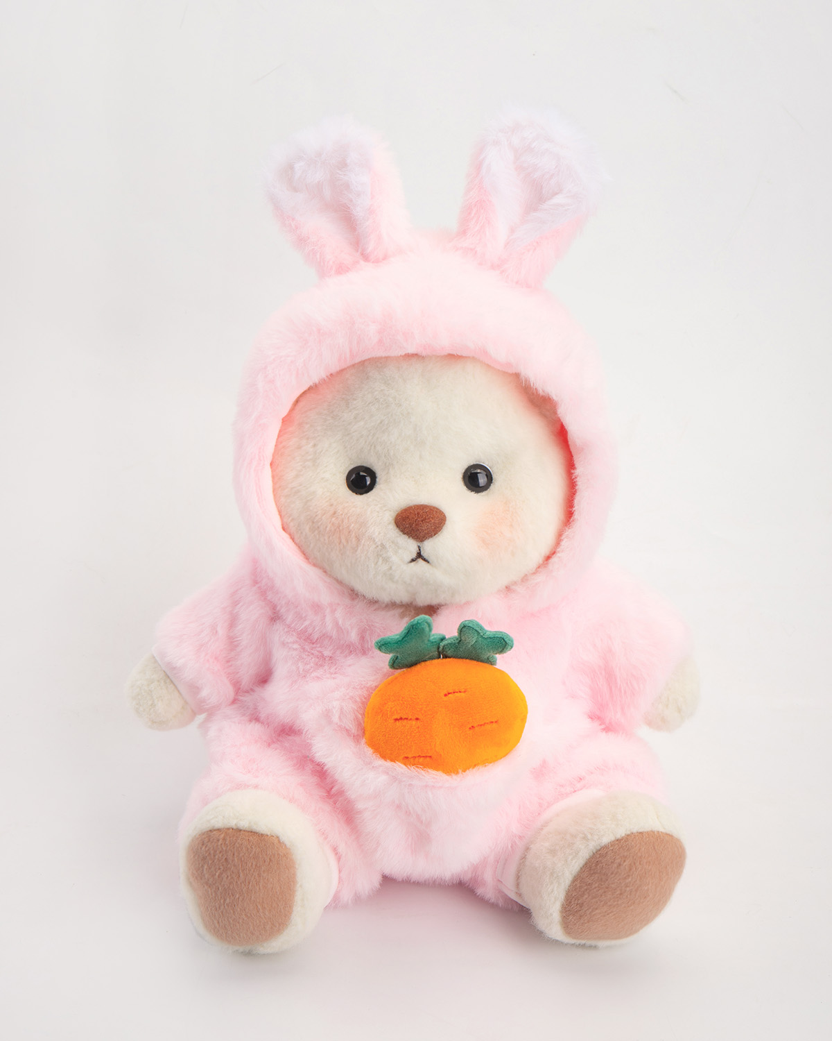 Getahug Pink Bunny Carrot Bear | Easter Handmade Jointed Teddy Bear Gift