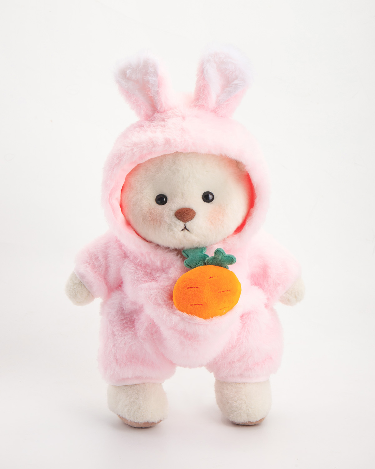 Getahug Pink Bunny Carrot Bear | Easter Handmade Jointed Teddy Bear Gift