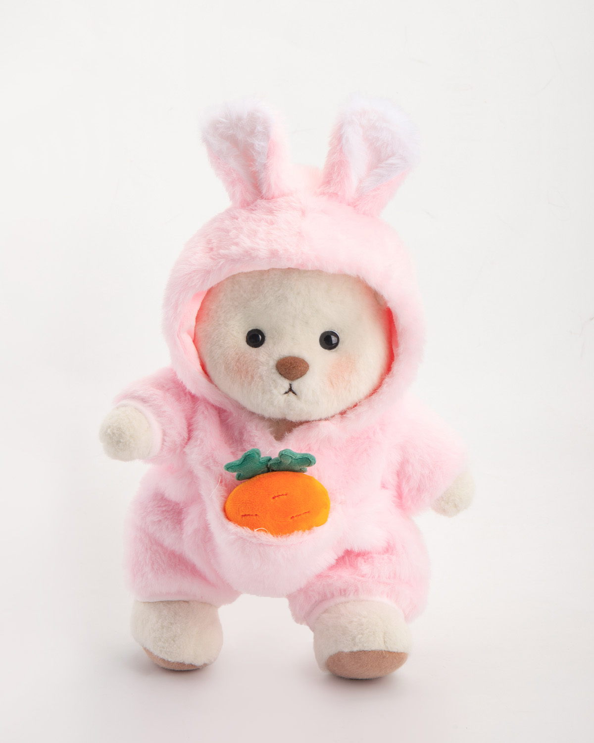 Getahug Pink Bunny Carrot Bear | Easter Handmade Jointed Teddy Bear Gift