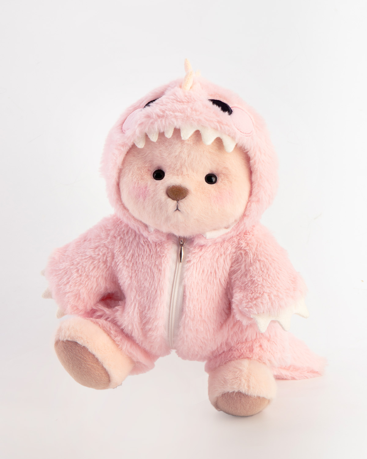 Getahug Pink Dino Pink Bear | Handmade Jointed Teddy Bear Gift