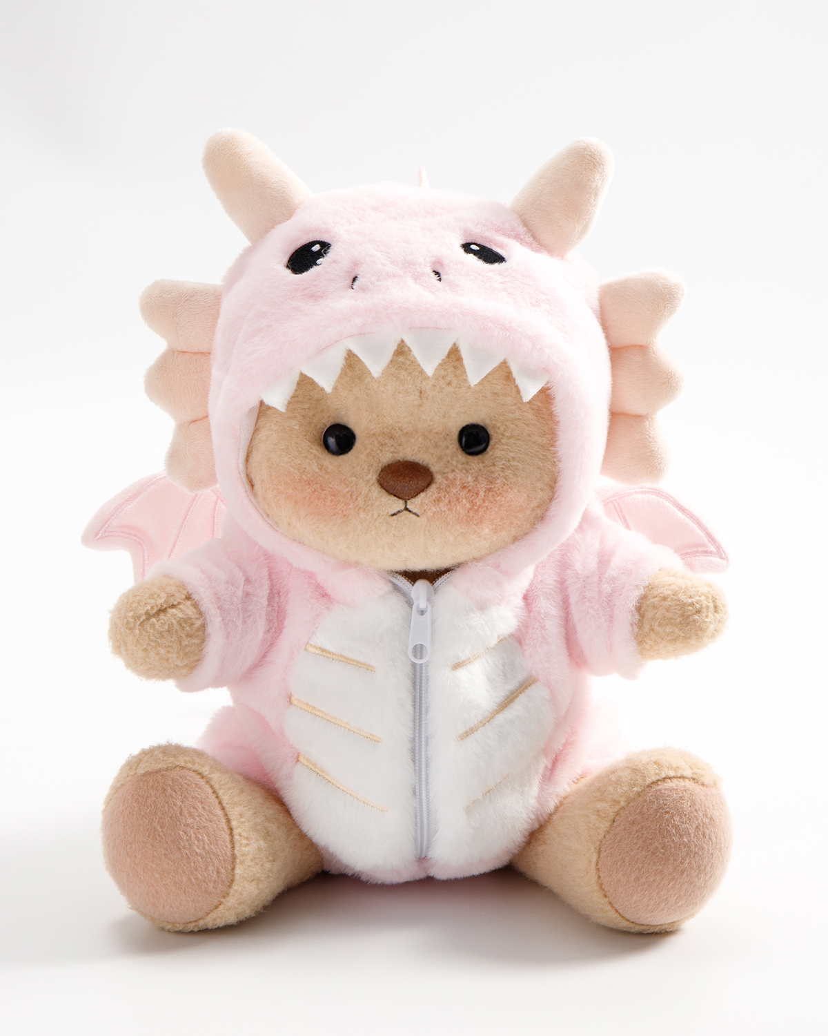 Getahug Pink Flying Dino Bear | Handmade Jointed Teddy Bear Stuffed Animal Gift