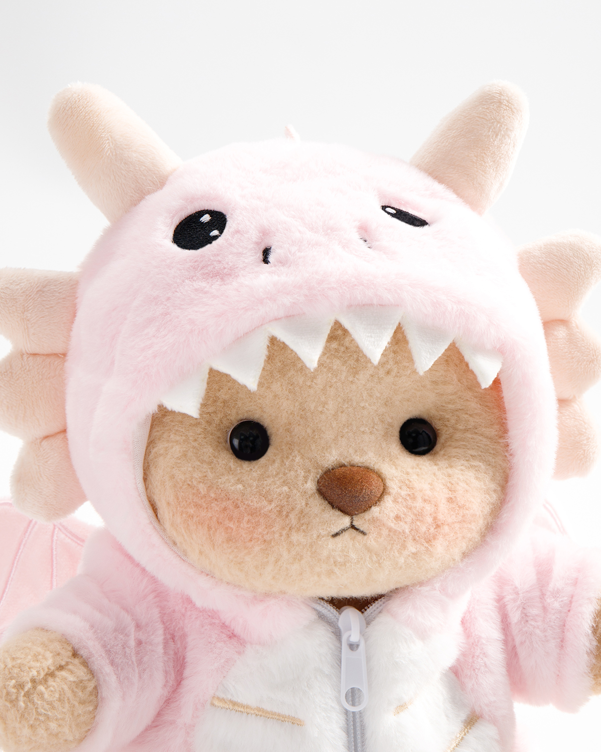 Getahug Pink Flying Dino Bear | Handmade Jointed Teddy Bear Stuffed Animal Gift