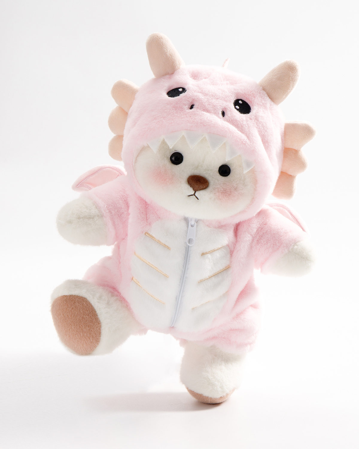 Getahug Pink Flying Dino Bear | Handmade Jointed Teddy Bear Stuffed Animal Gift