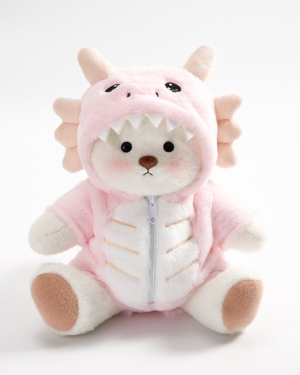 Getahug Pink Flying Dino Bear | Handmade Jointed Teddy Bear Stuffed Animal Gift