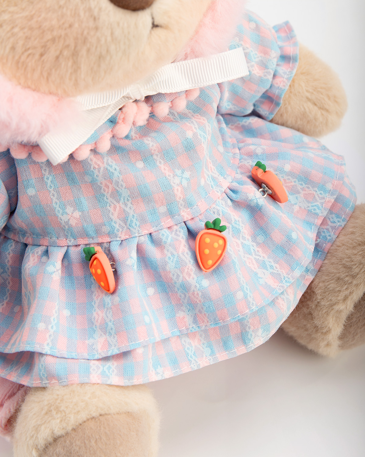 Getahug Pink Hat Easter White Teddy Bear | Handmade Stuffed Animal Gift