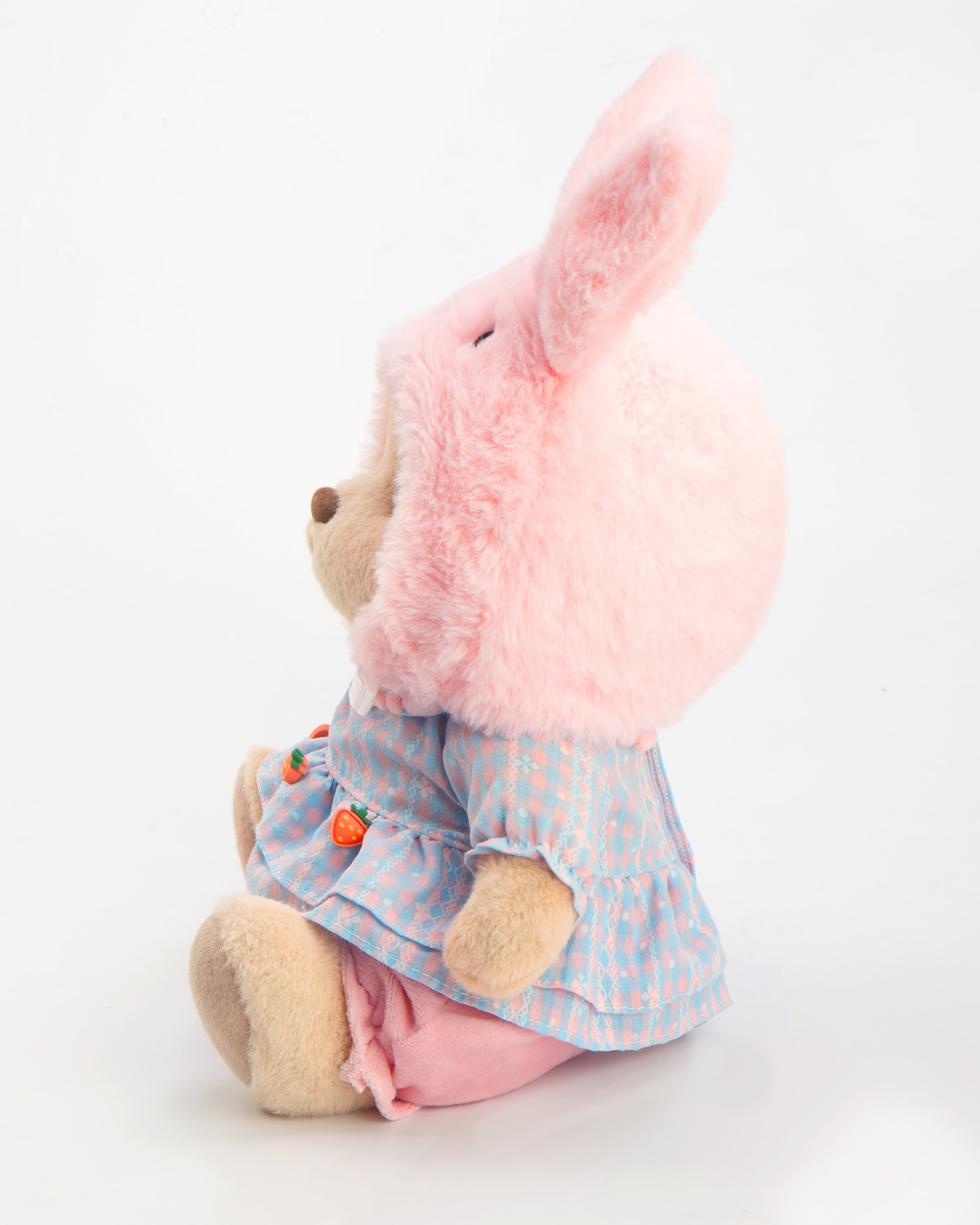 Getahug Pink Hat Easter White Teddy Bear | Handmade Stuffed Animal Gift