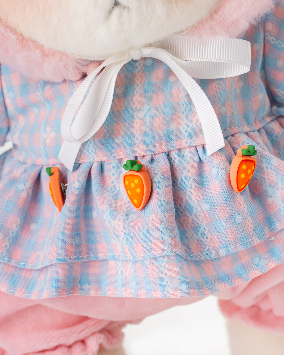 Getahug Pink Hat Easter White Teddy Bear | Handmade Stuffed Animal Gift