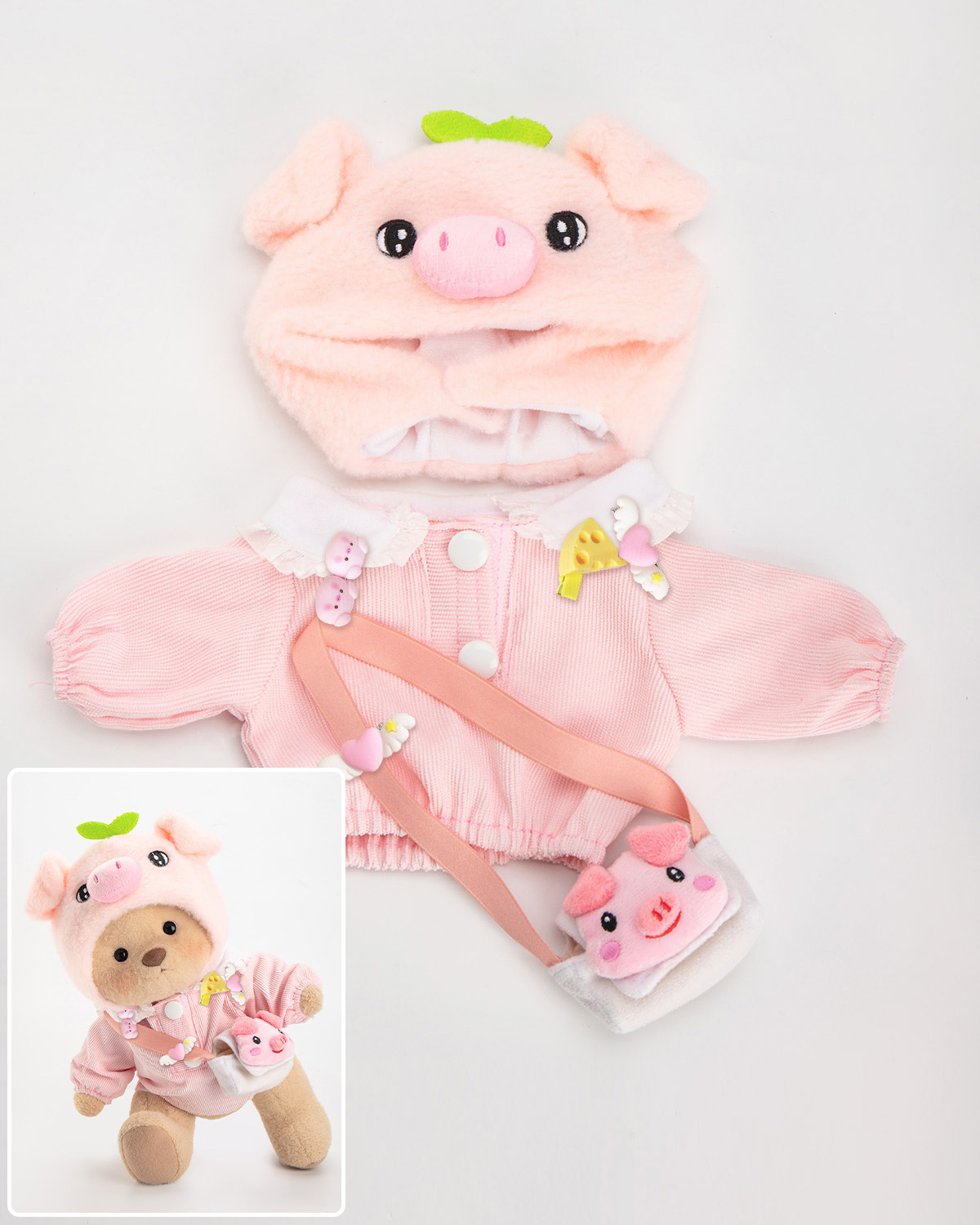 Pink Piggy Set (Outfit Only) | Teddy Bear Clothes 