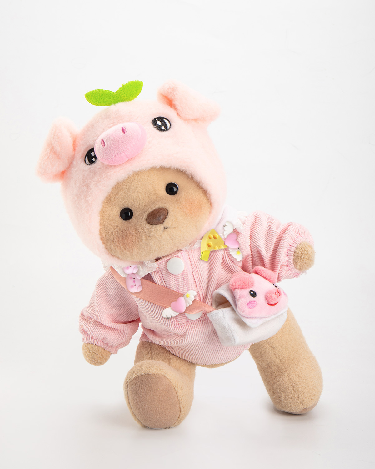 Getahug Pink Piggy Bear | Handmade Jointed Teddy Bear Gift