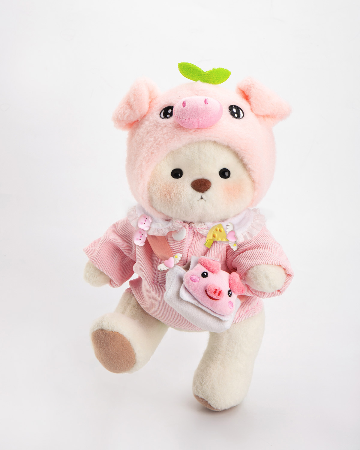 Getahug Pink Piggy Bear | Handmade Jointed Teddy Bear Gift