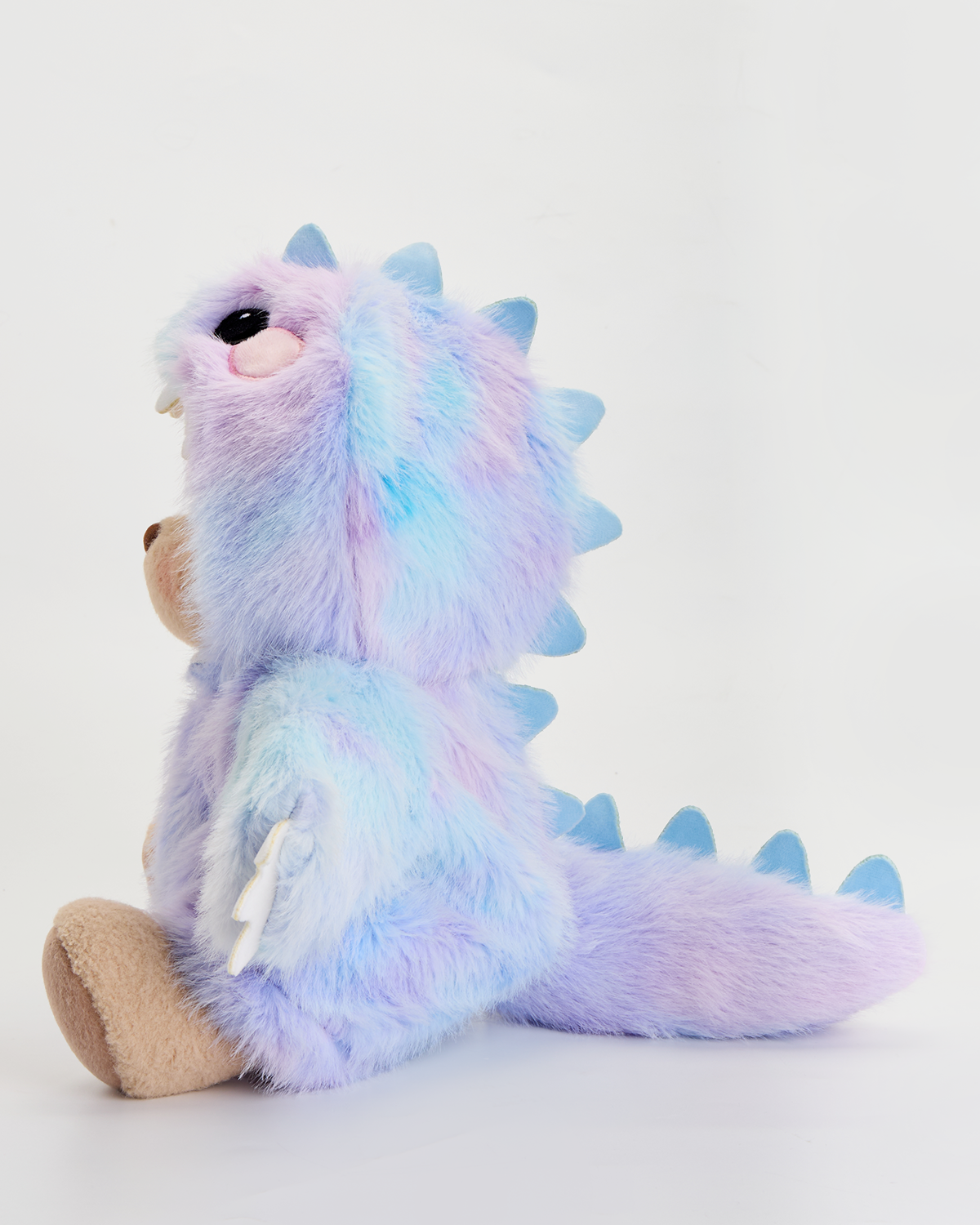 Getahug Rainbow Blueish Purple Dino Bear  Handmade Jointed Teddy Bear Gift