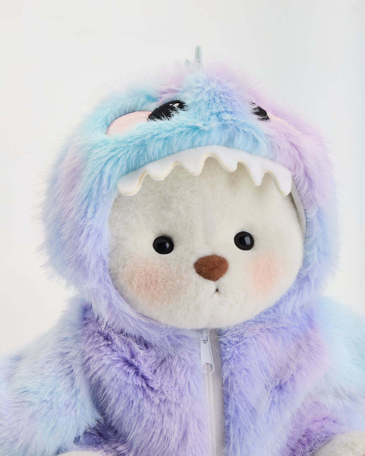 Getahug Rainbow Blueish Purple Dino Bear  Handmade Jointed Teddy Bear Gift