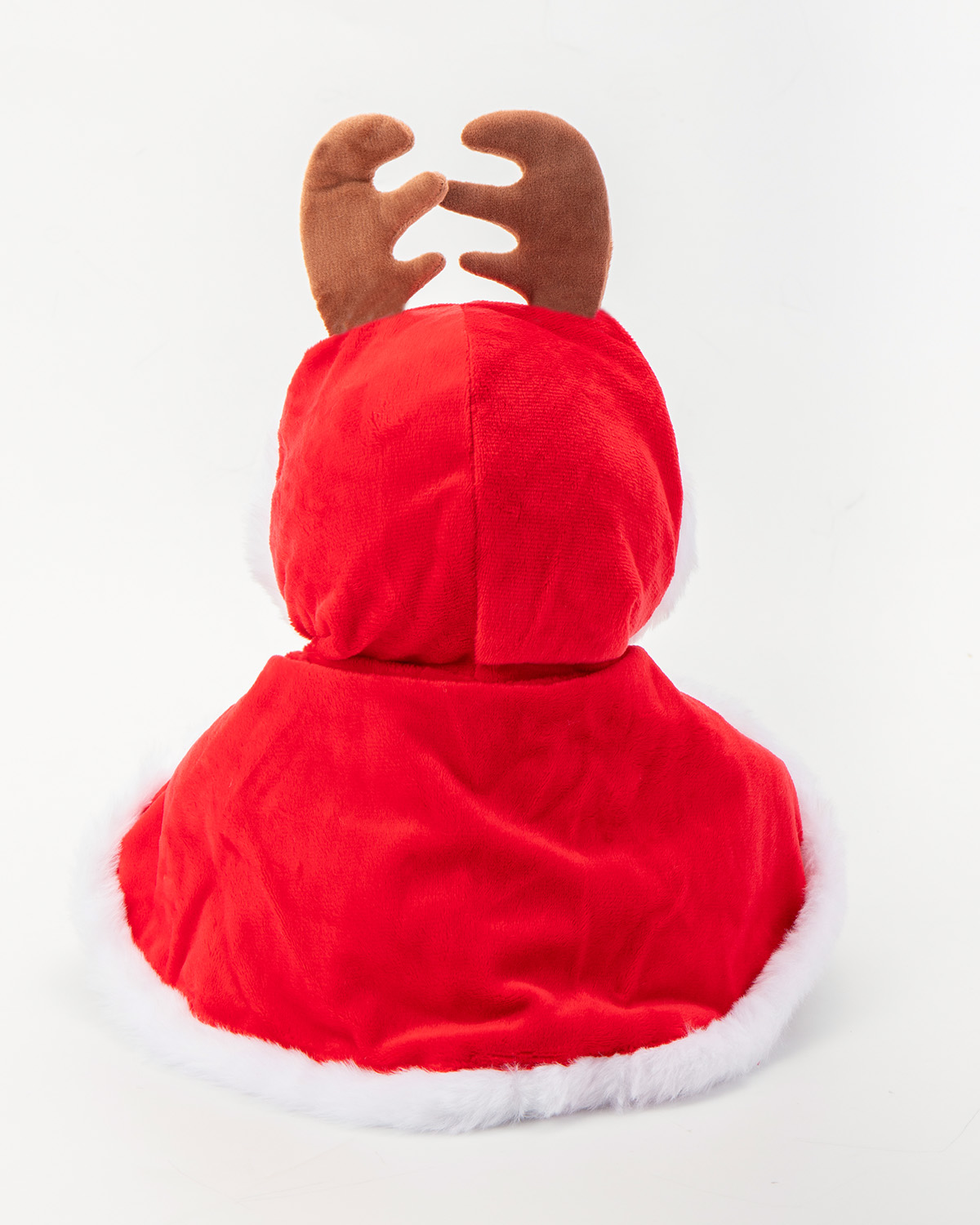 Getahug Red Antler Snowflake Cape White Teddy Bear | Handmade Stuffed Animal Gift