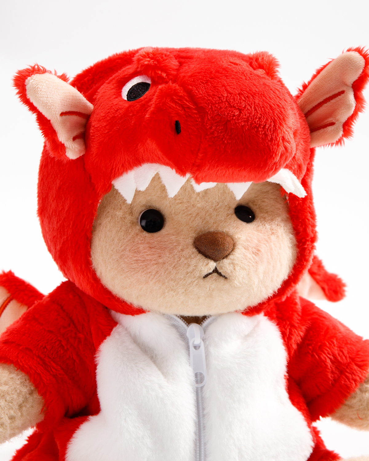 Getahug Red Pteranodon Bear | Handmade Jointed Teddy Bear Stuffed Animal Gift