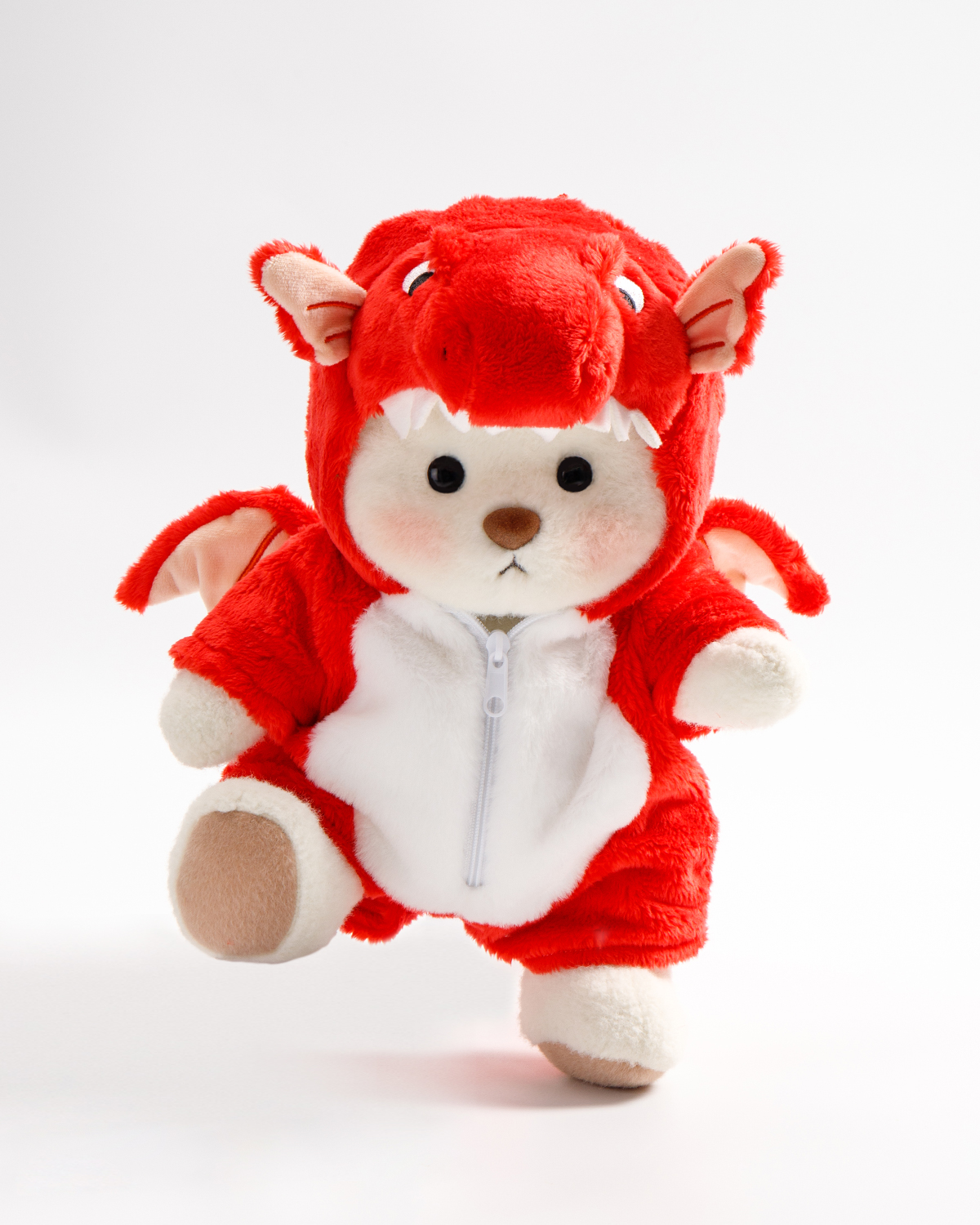 Getahug Red Pteranodon Bear | Handmade Jointed Teddy Bear Stuffed Animal Gift