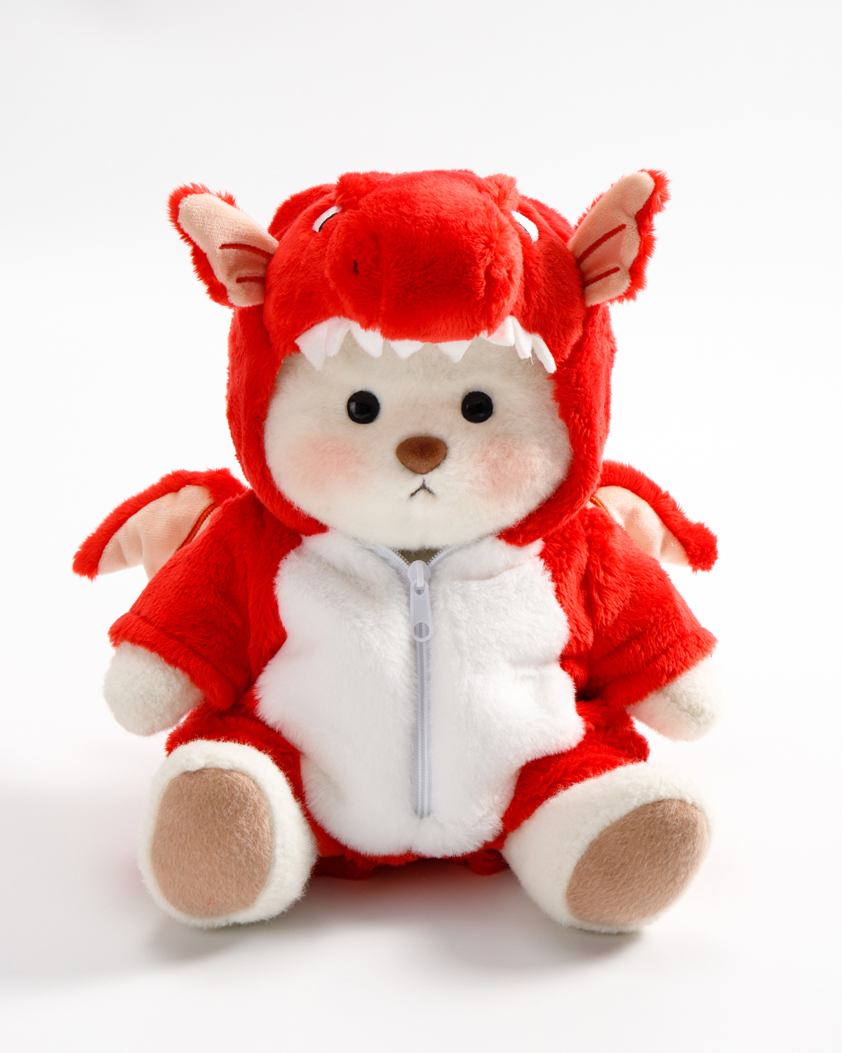 Getahug Red Pteranodon Bear | Handmade Jointed Teddy Bear Stuffed Animal Gift
