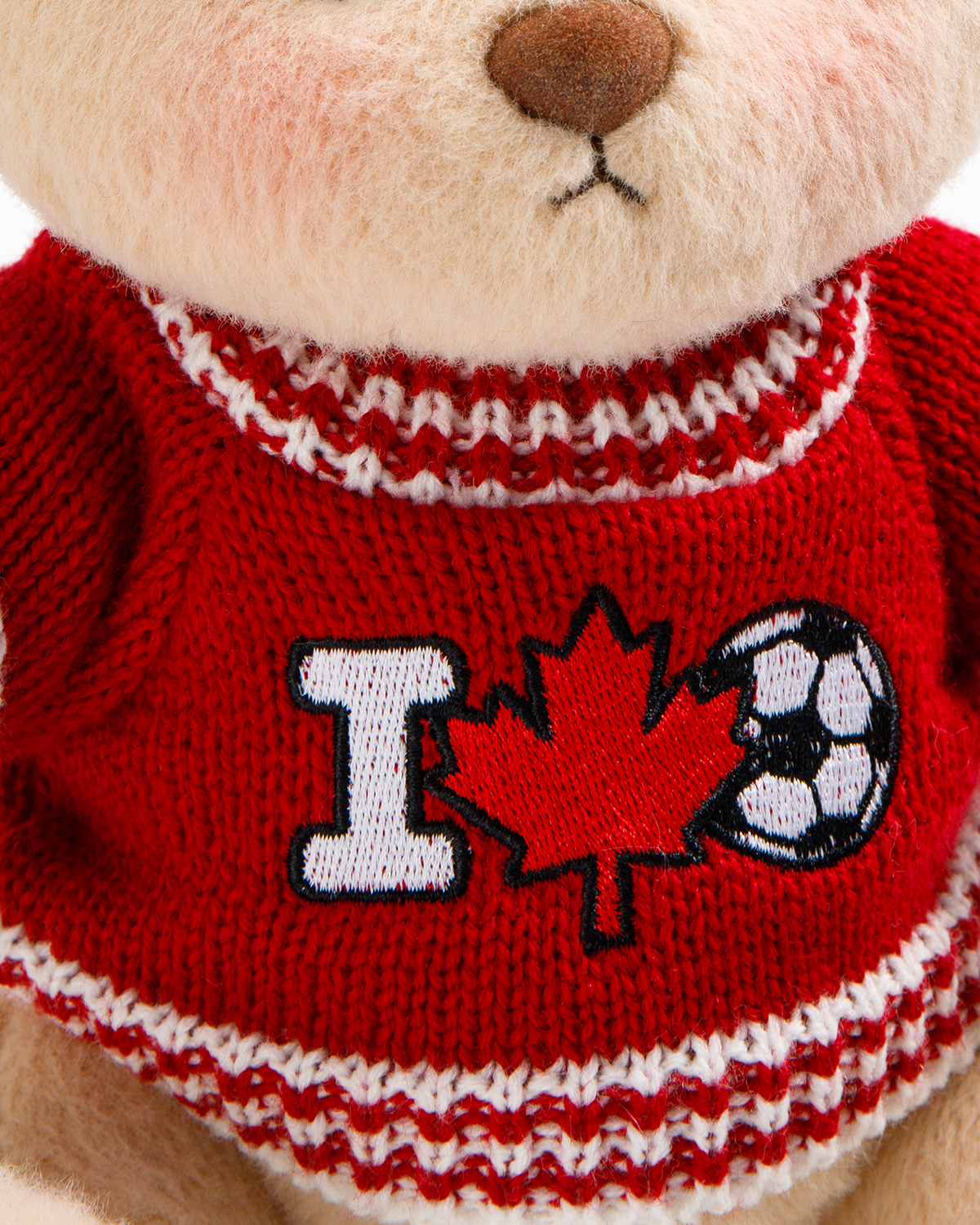 Getahug Soccer Fan Teddy Bear | Handmade Jointed Stuffed Animal Gift for Football Fans