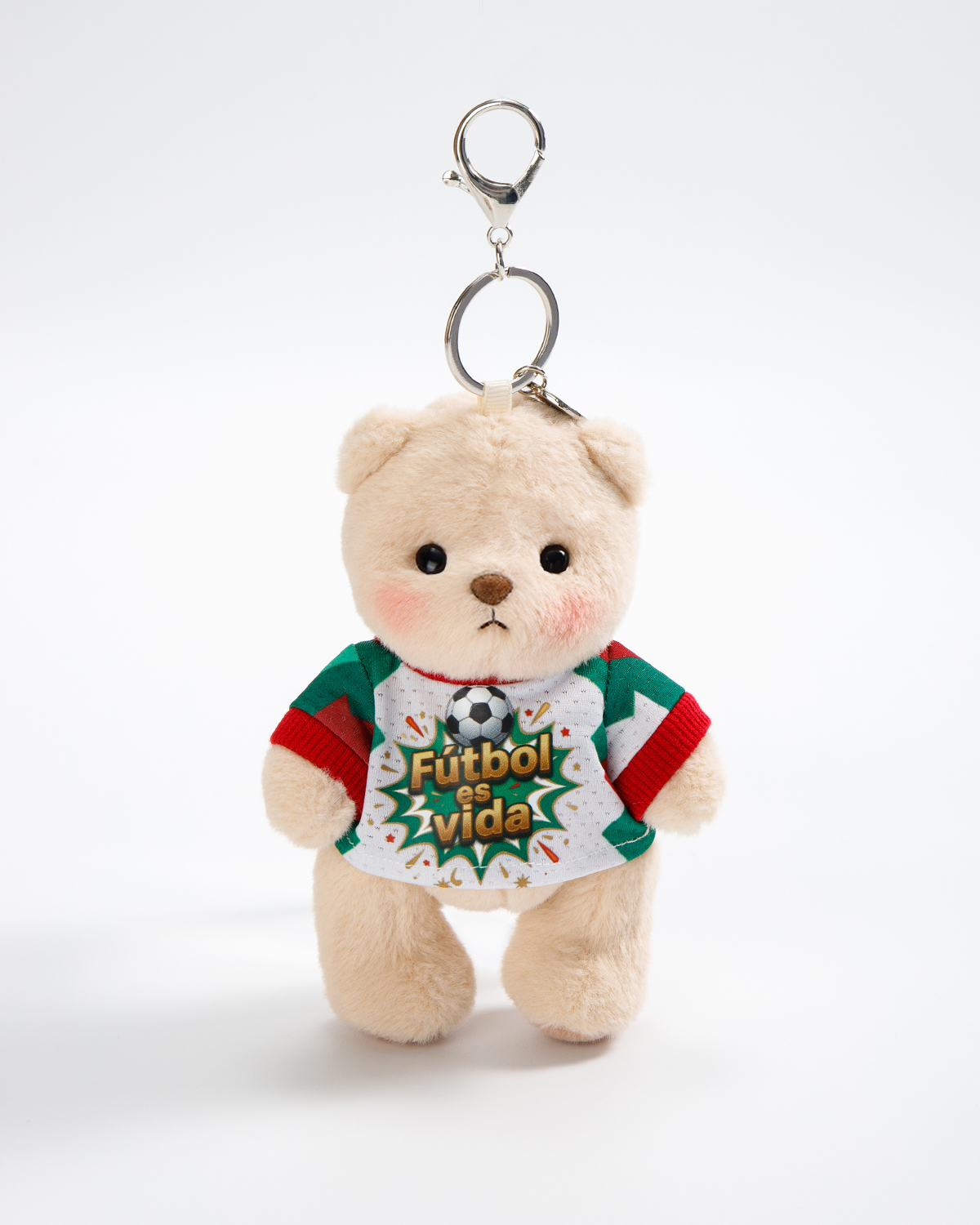 Getahug Soccer Life Mini Bear Keychain | 5.9 Inches Plush Bag Charm Gift for Football Fans