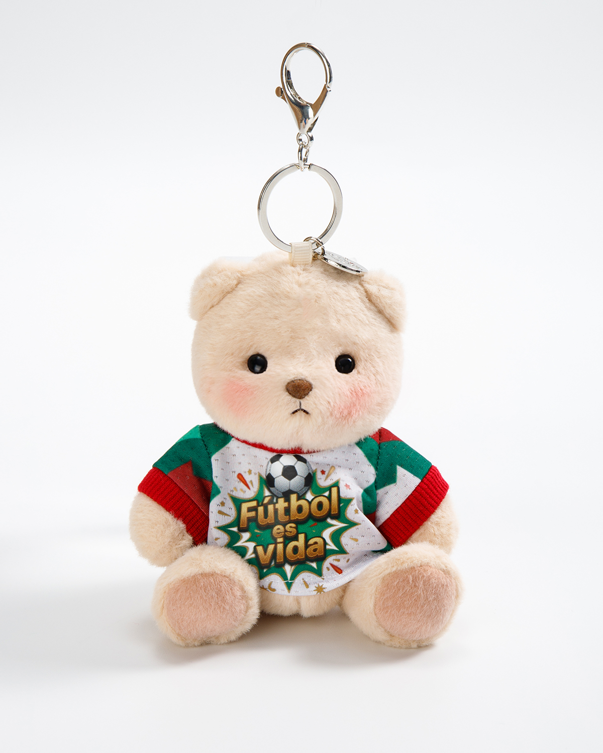 Getahug Soccer Life Mini Bear Keychain | 5.9 Inches Plush Bag Charm Gift for Football Fans